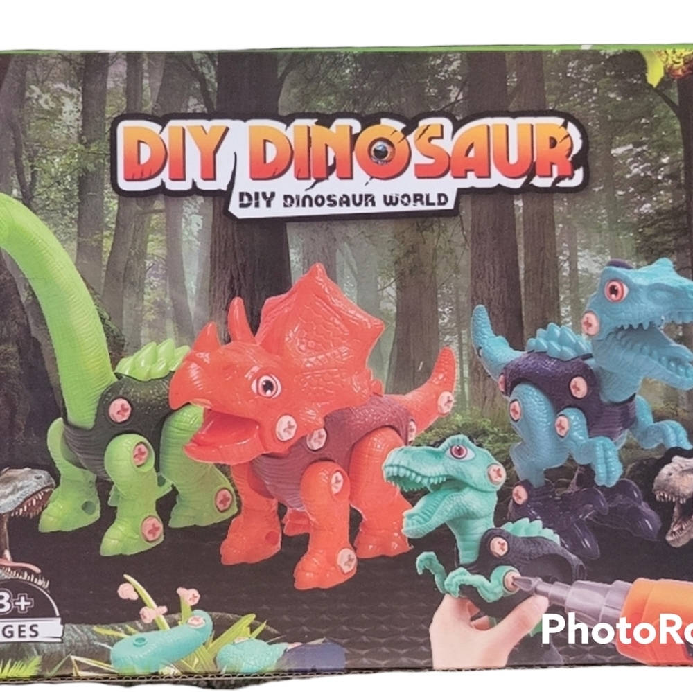 DIY DINOSAURS   4 DINOSAURS WITH CORDLESS SCREWDRIVER